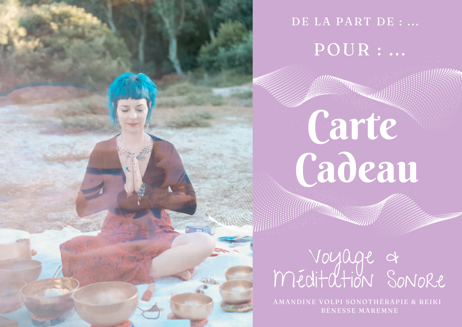 carte cadeau voyage et méditation sonore